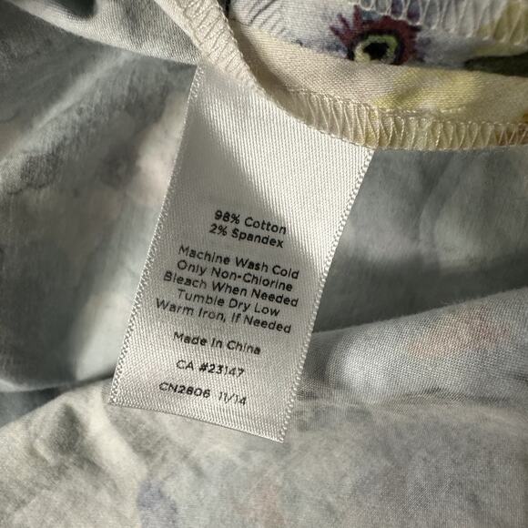 Talbots A-Line Skirt Size 10 Petite Floral Botanical Tea Party Swing Retro - Picture 7 of 12